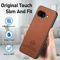 thumbnail image 4 of Designed for Google Pixel 9A Classic Case, Slim Leather Luxury Business PU Non-Slip Texture Grip Shockproof Bumper Protective Phone Cover Men Women For Google Pixel 9A,Brown, 4 of 9