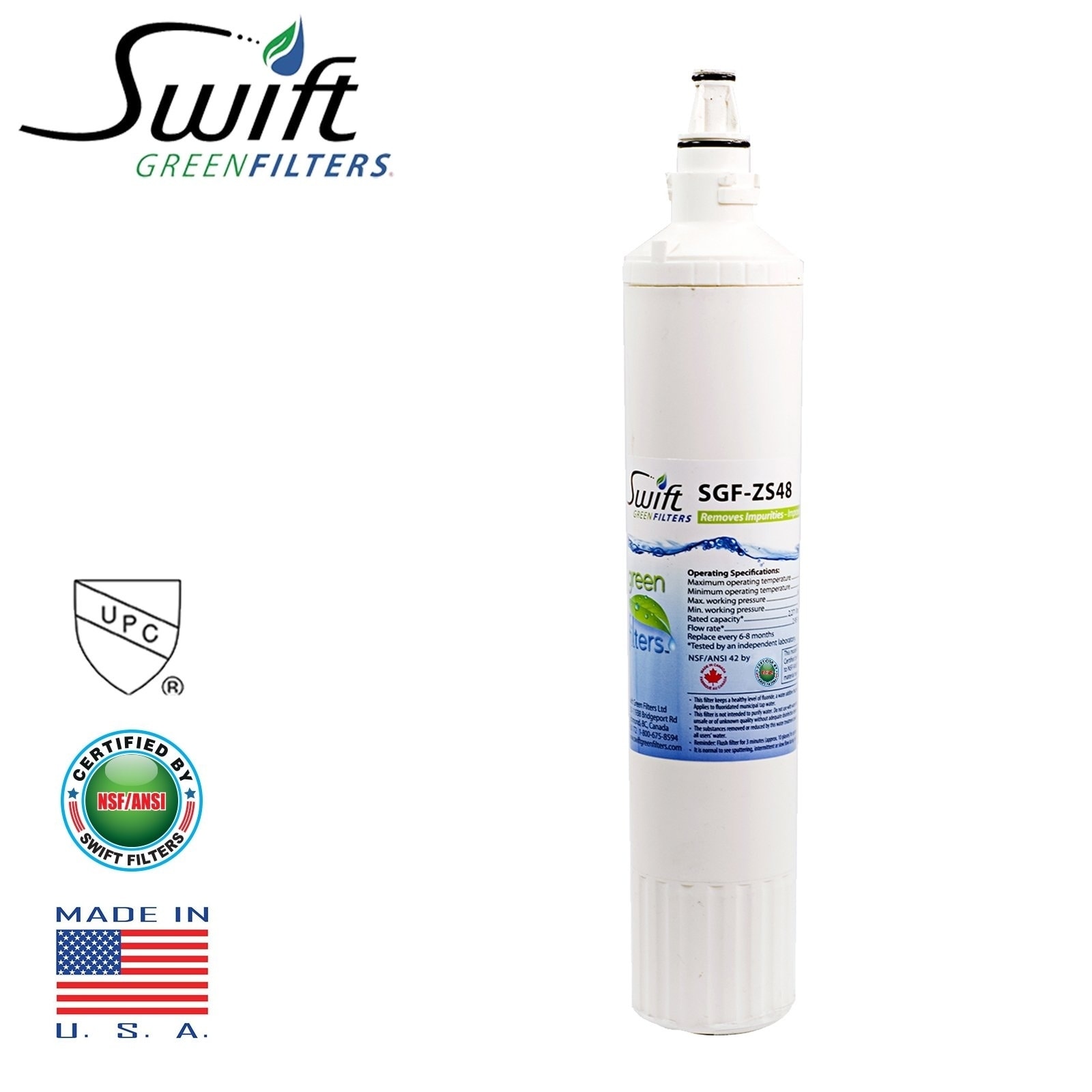 Swift Green Filters Ltd. Replacement SubZero 4290510 PRO 48 4204490 Refrigerator Water Filter