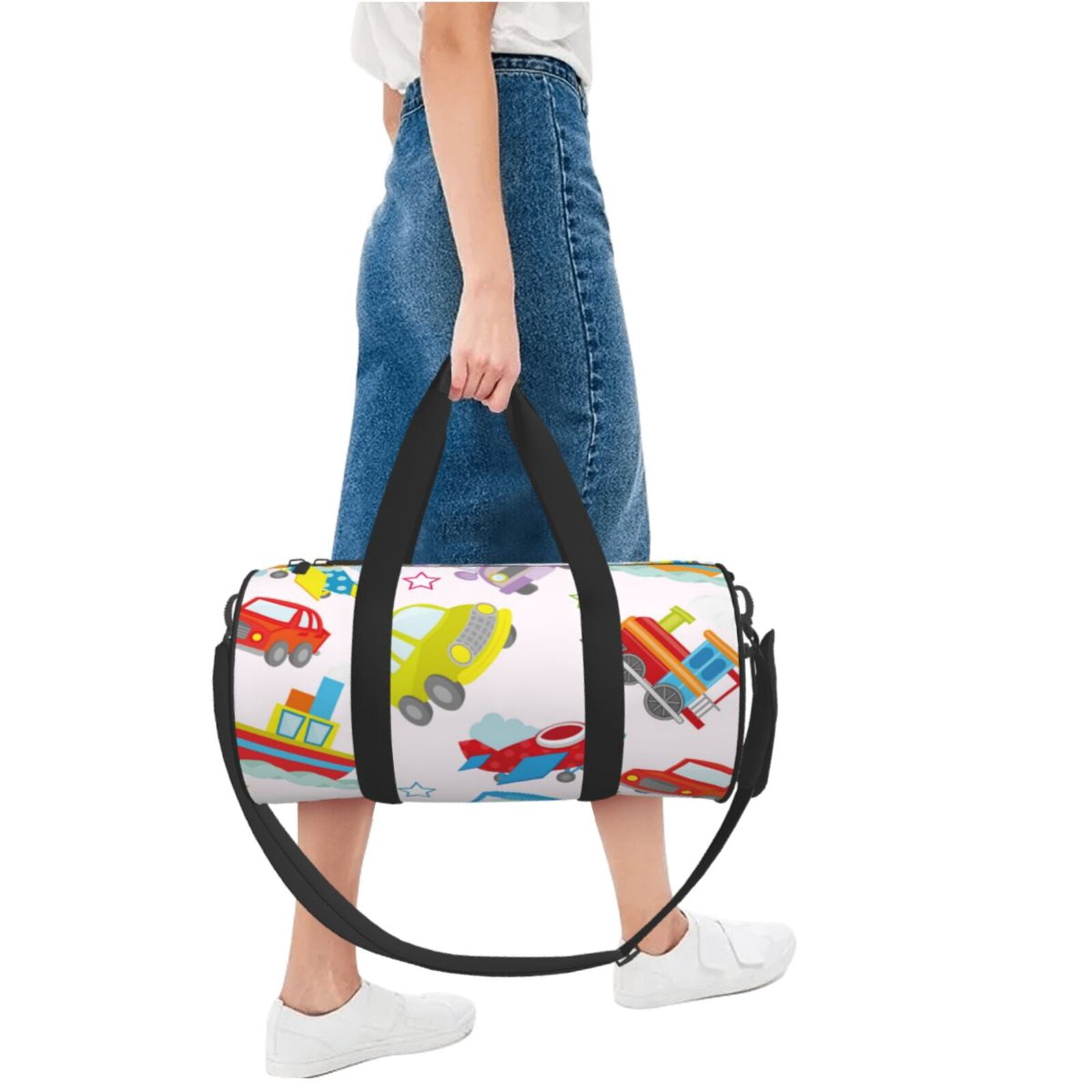 Vsdgher Cute Transport 45L Foldable Duffel Bag, Sports Gym Bag,Overnight Bag, Portable Weekender Bag for Airplanes