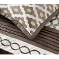thumbnail image 4 of Nanshing Donovan 10PC Geometric Luxury Comforter Set, Brown, Queen, 4 of 6