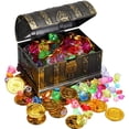 thumbnail image 4 of Caja de juguetes Pirate Treasure Chest Enhon con candado y accesorios, 4 of 6