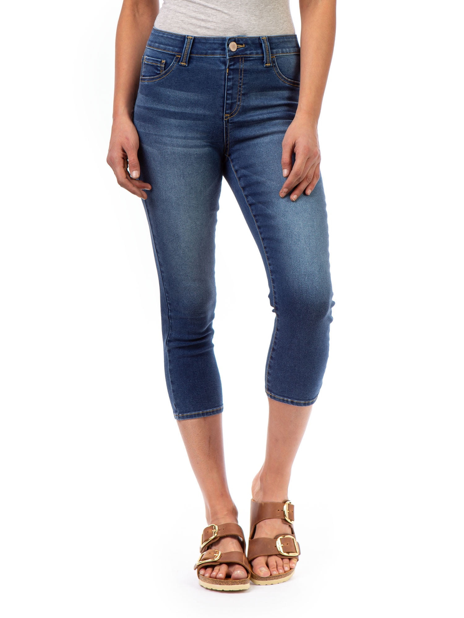 Oh jee Afdeling vlam Jordache Women's High Rise Pull On Super Skinny Capri Jeans - Walmart.com