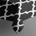 thumbnail image 4 of Black and White Geometric Lattice Pattern Rectangle Tablecloth 60"x102",Waterproof Polyester Rectangle Table Cloth, Wipeable Spillproof Polyester Tablecloth for Dining, Camping, Indoor and Outdoor, 4 of 5