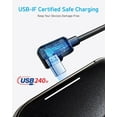 thumbnail image 6 of Anker Cable Right Angle, 240W 2-Pack 6 ft USB C to USB C Cable, 90 Degree Type C Braided Charging Cord, for iPhone 15, Samsung Galaxy S23, MacBook Pro 2020, iPad Pro, iPad Air 4, Pixel, and More, 6 of 7