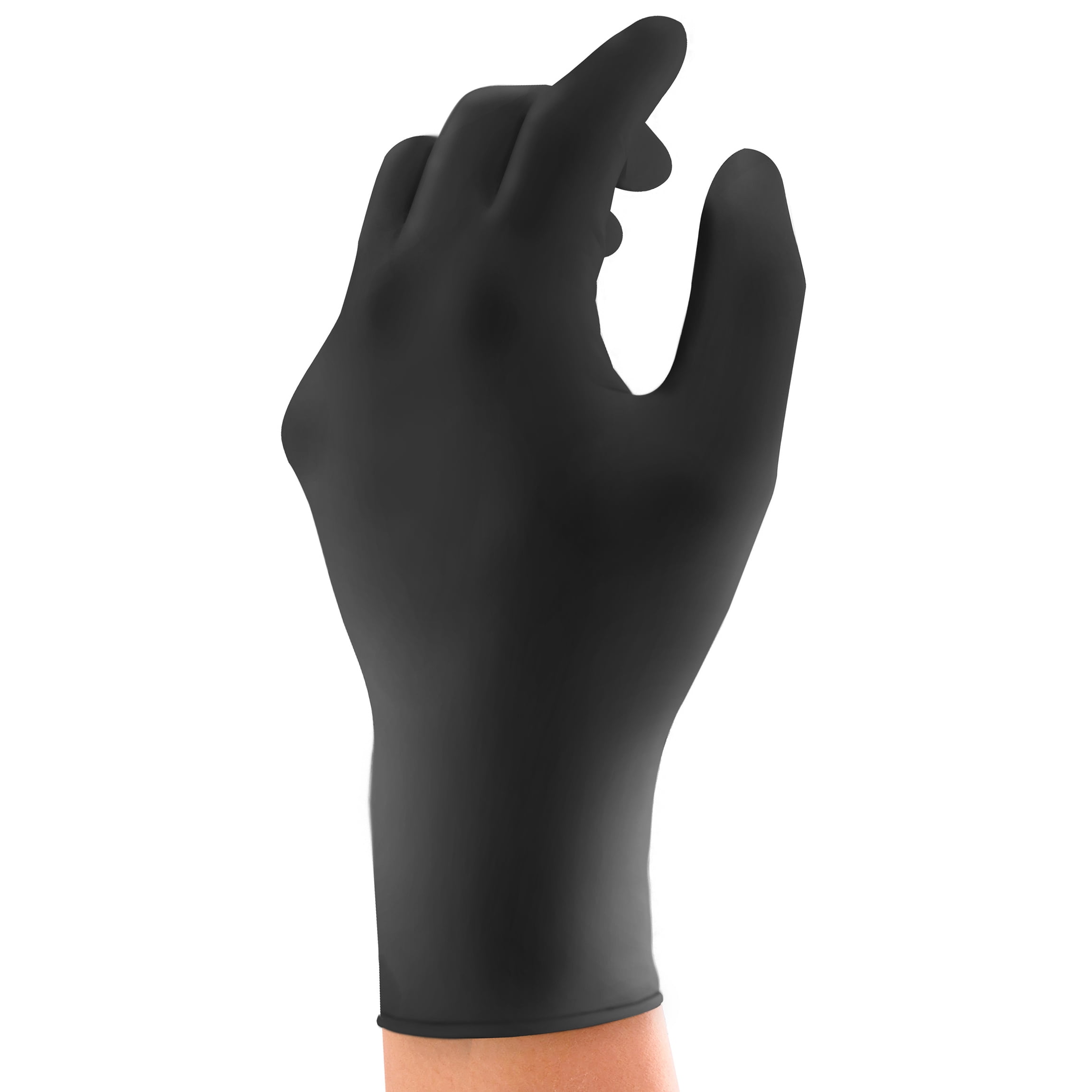 Ansell Microflex Onyx N64 Disposable Nitrile Gloves, 5.1mil, Black Medium, Box of 100
