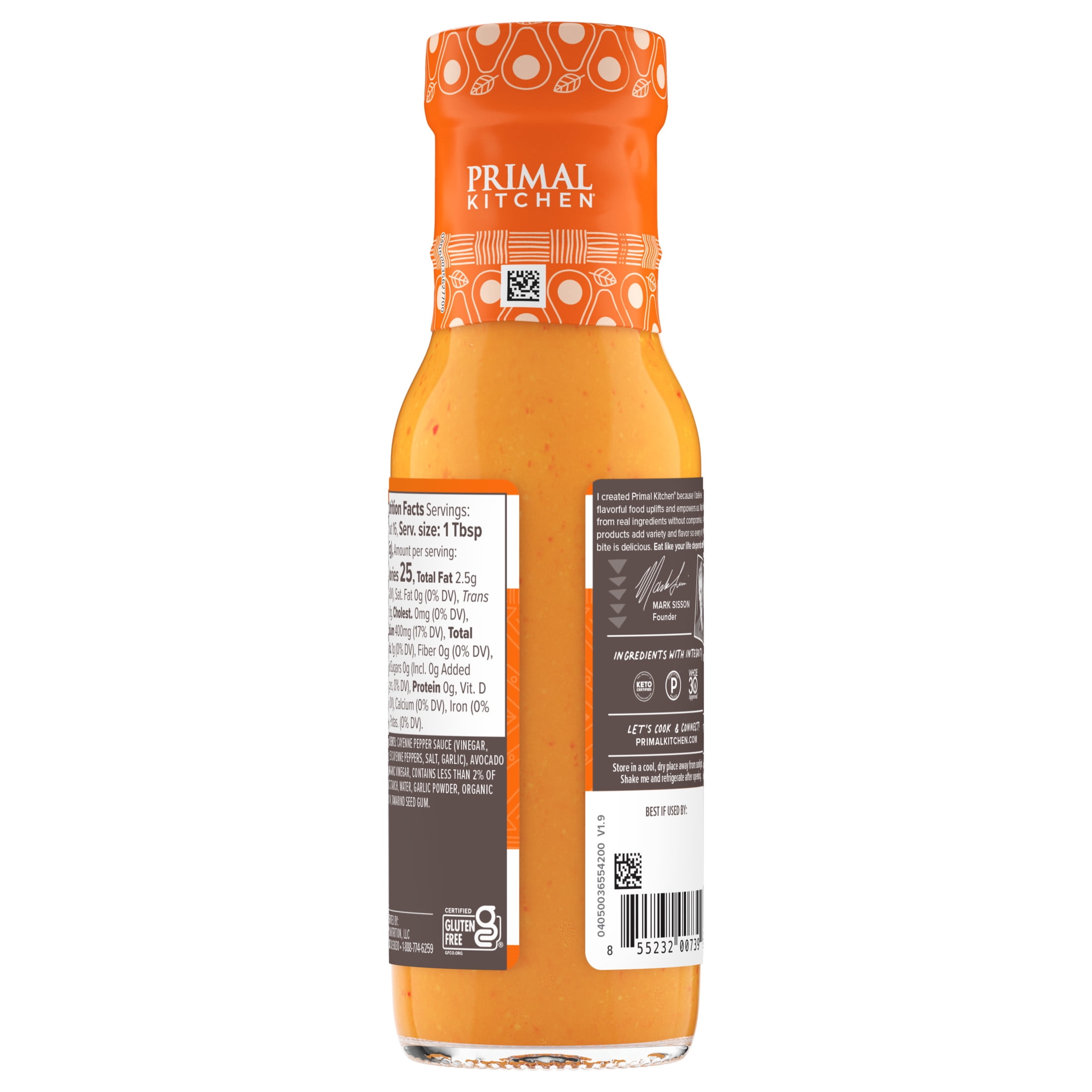 Primal Kitchen Original Buffalo Sauce 8.5 oz Bottle
