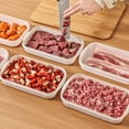 thumbnail image 4 of Usloyux Refrigerator Storage Containers, Food Preparation Boxes Kitchen Meat Fruit Vegetable Packaging, Sealed Lid Structure Stackable Storage Build, Plastic Fresh Keeping Containers for Fridge, 4 of 6