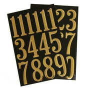 Hy-Ko 3-Inch Bold Gold & Black Self-Adhesive Vinyl Number Kit, 26 Pieces