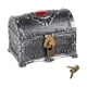 thumbnail image 5 of Cofre del tesoro pirata, caja del tesoro aventurera, decoración vintage decorativa Plata antigua, 5 of 9