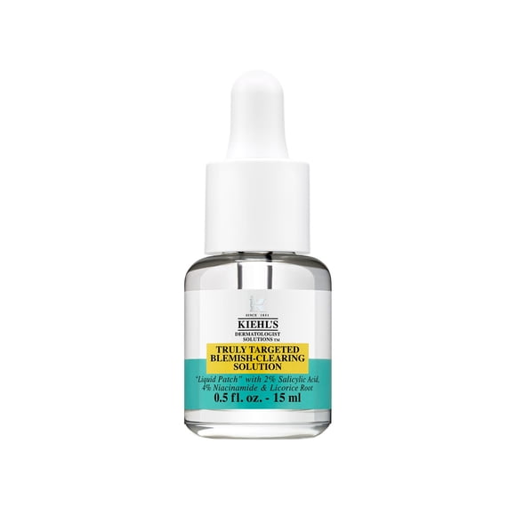 Kiehl's Truly Targeted Blemish-Clearing Solution, Solución Eliminadora de Acné, Tratamiento Líquido Invisible para Acné y Espinillas, Desvanece Manchas e Im