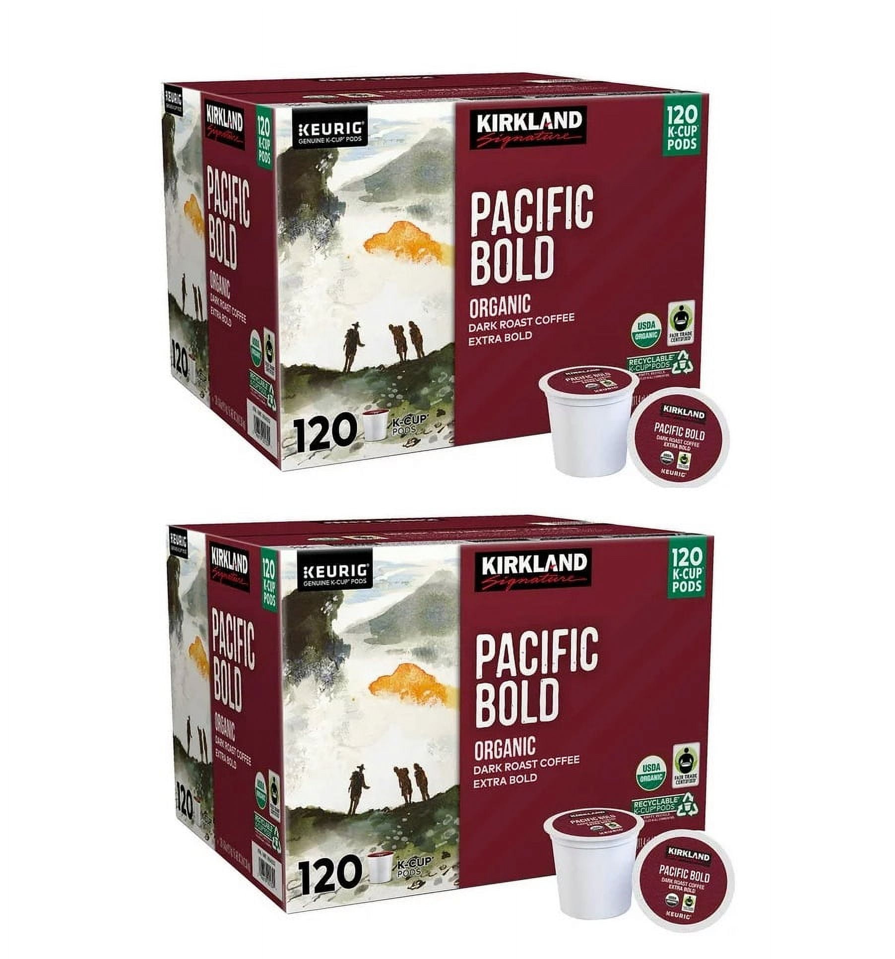 KIRKLAND Signature Coffee, Pacific Bold, Dark Roast, K-Cup Pods