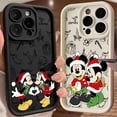 thumbnail image 2 of Funda de teléfono para iPhone 16, 15, 14, 13, 12 Mini, 11 Pro Max, 16 Plus, X, 15Pro, Mickey, Minnie Mouse, Navidad, cubierta a prueba de golpes, 2 of 5