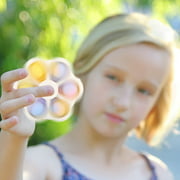 Jinveno Kids Simple Dimple Push Bubble Fidget Gyro Baby Sensory Toy Stress Reliever