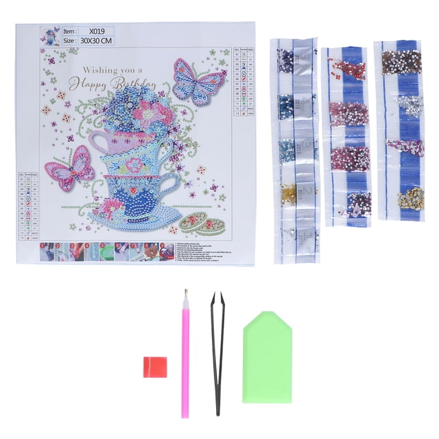 Pintura De Diamantes, Mariposa, Taza De Té, Brillo único, Pintura De Diamantes DIY, Diamante Completo Brillante Para La Oficina Para El Hogar ANGGREK Otros
