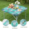 thumbnail image 4 of Washable Boho Floral Square Tablecloth 36x36 Inch with Elastic Hem for Various Table Settings, 4 of 6