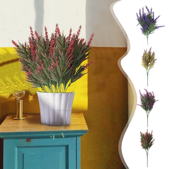 cpengpj Lavenders 15.4" Artificial Plastic Luxuriant, Party Decor Home Decor Bouquet, Timeless Outdoor Table Centerpiece Floral Arrangement