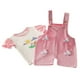 thumbnail image 1 of Odeerbi 0-5 Años Niñas Trajes Peto Pato Pantalones Cortos Con Algodón Manga Corta Camiseta Conjunto Verano Correa Romper Jumpsuit Playsuit, 1 of 7