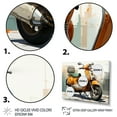 thumbnail image 3 of Designart "Caf Racer Orange Scooter wall art" Transportation Floater Framed Wall Decor, 3 of 7