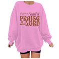 thumbnail image 2 of Women Blouses Girl Lady Sweatshirt Scrub Tops Long Sleeve Women Soft Lightweight Sweatshirts Solid Long Sweatshirt Leggings Hoodie Sweaters for Sweater Hoodie Workout Hoodies Pullover Pink XL, 2 of 3