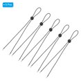 thumbnail image 3 of 5 Pcs 23.6"x0.09" Flexible Removable Hat Chin Cord with Spring Loaded Cord Lock for Fishing Boating, Black, 3 of 6