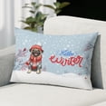 thumbnail image 2 of Hello Winter Pug Smiling in Red Scarf Hat Welcome Christmas Pillowcase Double Sided Dog Lover Gifts Pillow Case Covers - 00017, 2 of 3