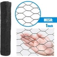 thumbnail image 3 of Fencer Wire Poultry Hex Netting 20 Gauge Vinyl Coated Black 48in x150ft 1in Mesh, 3 of 9