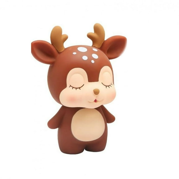 Raindrops Creative Deer Piggy Bank Cartoon Coin Bank Money Holder Saving Pot (Coffee)