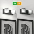 thumbnail image 5 of LIGHTINN 2-Light Bathroom Vanity Light Modern Acrylic Black LED Bathroom Light 12.6inch Wall Light LED 6000K White Bathroom Lighting, 5 of 7