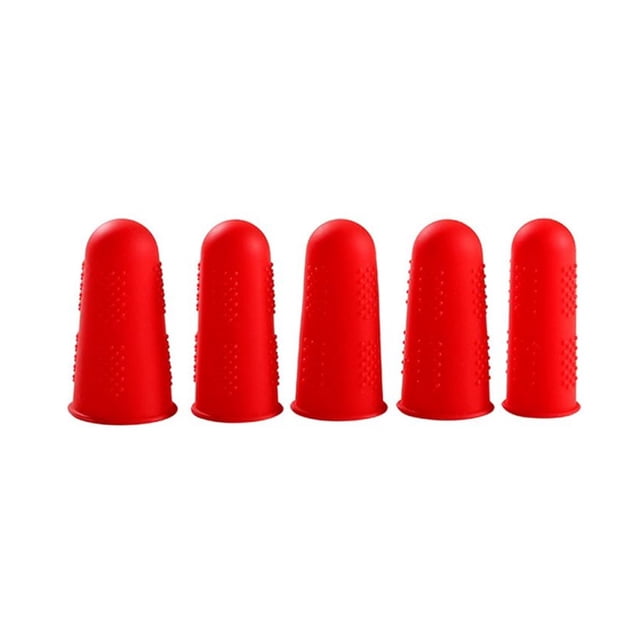5Pcs Silicone Finger Protector Anti-Scratch High Temperature Resistant Anti-Scald Anti-Slip Anti-Cut Finger For Cooking Kitchen