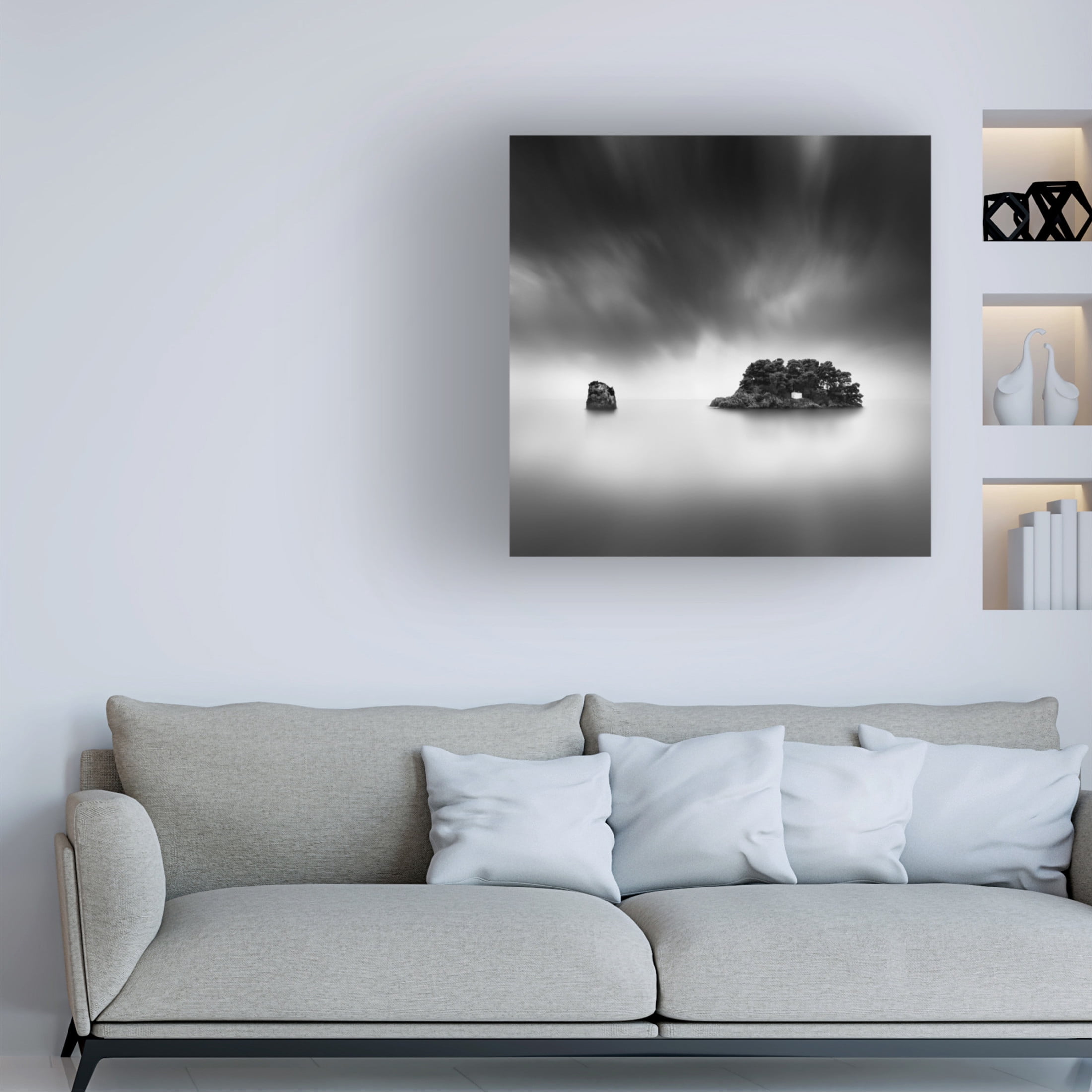 Canvas Wall Art - George Digalakis 'Madonnas Chapel' Wall Art for Living Room, Bedroom, or Office D?cor by Trademark Fine Art - 14 x 14 Inches