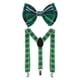 thumbnail image 2 of St. 's Day Hat Contrast Color Create Atmosphere Plaids Green Cosplay Festival Bow-Knot Suspender for Party, 2 of 5