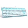 thumbnail image 1 of Magegee Mechanical gaming Keyboard with Blue Switch, compact 87 Keys Wired computer Keyboard for Windows Laptop Pc gamer, LED Ice Blue Backlit, White, 1 of 4