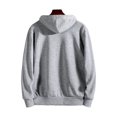thumbnail image 2 of Innerwin Sweatshirt Hooded Neck Men Outwear Winter Long Sleeve Plain Jacket Gray M, 2 of 3