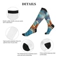 thumbnail image 5 of Sikiie Artistic Starry Sky Cloud Dog 1 Pairs Compression Socks for Men and Women 15-20 mmHg Running Support Socks, 5 of 7