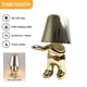 thumbnail image 2 of Lámpara de mesa decorativa con forma de hombrecito dorado y hermano dorado de fábrica, 2 of 5
