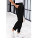 thumbnail image 3 of Pantalones PRETTYGARDEN 2025 de tiro alto, largo al tobillo, negros XS, 3 of 9