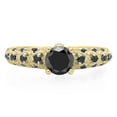 thumbnail image 3 of Dazzlingrock Collection 1.15 Carat (ctw) 10K Round Black Diamond Bridal Vintage & Antique Engagement Ring, Yellow Gold, Size 9.5, 3 of 4