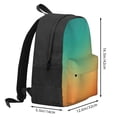 thumbnail image 2 of Lsque Orange To Teal Gradient1 Pattern Adult Backpack – Durable & Lightweight PU Canvas Storage Bag , 15” Laptop Compartment, and Multiple Pockets, 2 of 7