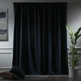 thumbnail image 5 of 3S Brother's Extra Long Room Darkening 95" Length Faux Velvet Royal Blue Curtain Drapes - Hanging Back Tab 5-25 Feet Custom Made ( 1 Panel ) - Made in Turkey (52"Wx95"L), 5 of 5
