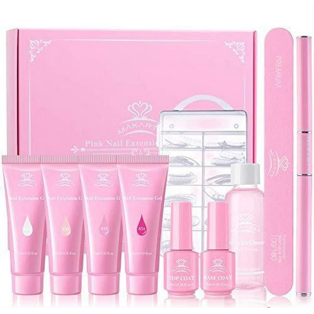 Makartt Pink Collection Trousse de Départ de Gel d'Extension d'Ongles en Poly