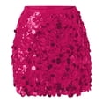 thumbnail image 7 of Women Party Sequin Pencil Mid Skirt, Elastic Waist Y2K Hip Wrap Mini Skirt, Clubwear, Night Out, Glitter, Bodycon, Stretchy, 7 of 7