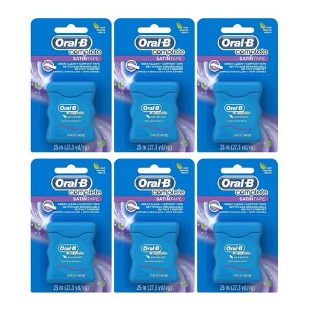 Oral-B 27 Yards Tape Satin Mint (6 Pack)