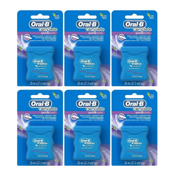 Oral-B 27 Yards Tape Satin Mint (6 Pack)