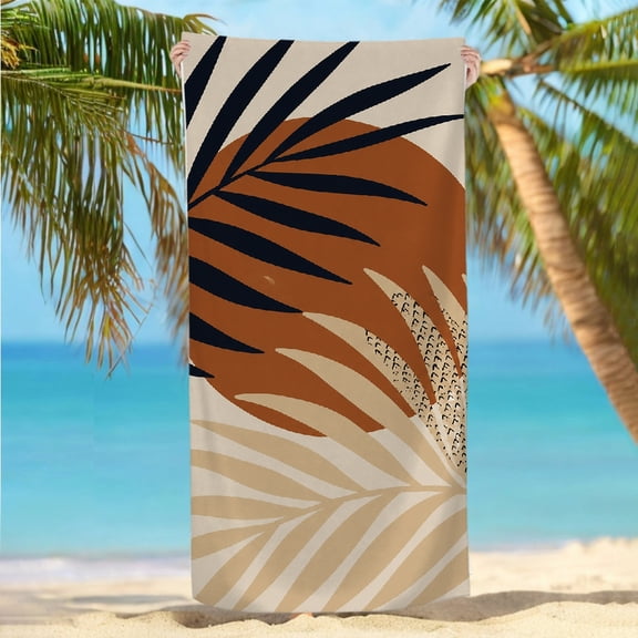RKSupls Oversized Microfiber Beach Towel - Tropical Palm Sunset Print, Ultra-Soft Microfiber Ideal for Bathroom beach yoga 30x60 in