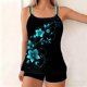 thumbnail image 5 of Trajes de baño Amzcrzy Tankini para mujer, trajes de baño, traje de baño de bikini con control de abdomen para mujer, traje de baño estampado de tres piezas dividido multicolor, XL, 5 of 7