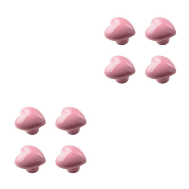 Cateissary 4x Tiradores De Puerta De Armario De Fácil Reemplazo Para Una Actualización Simple, Pomos De Armario De Cerámica Únicos, Rosa rosa 2Conjunto