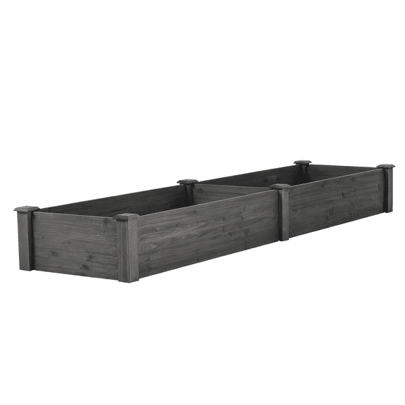 Over Ground Raised Garden Bed 96x28x10 Inch Large Long Planter Box Tool Free Assembly Natural Wood Outdoor Planter for Fruits Vegetables Flowers Herbs