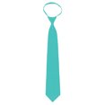 thumbnail image 2 of Solid Aqua Zipper Tie Mens Pre-Tied Necktie…, 2 of 2