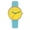 Yellow/Silver/Turquoise, variant on Metric Unisex Watch - Yellow
