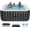 Black Polygon 6 Person, variant on Outdoor Inflatable Hot Tub for 6 to 8 Person Polygon - 77"L Portable Hottub Spa with Pool Heater, Blow Up Spa Bathtub with 130 Soothing Bubble Air Jets, Cover, 2 Filter, 240 Gallon
